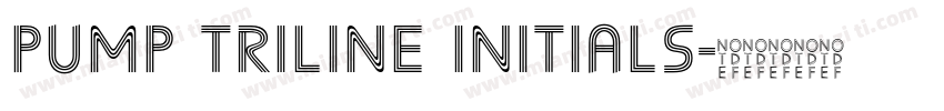 Pump Triline Initials字体转换